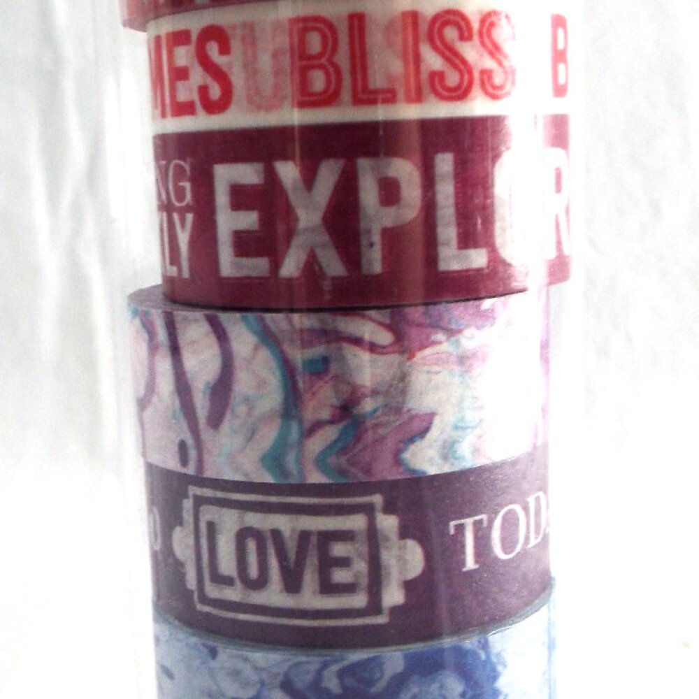 Recollections Color Splash Washi Tape Tube 8 Rolls 10 Yard Rolls 501860